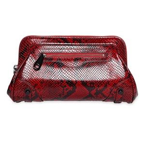 Rebecca Minkoff Red Apple Python Mason Clutch/Crossbody Bag NWT MSRP$228